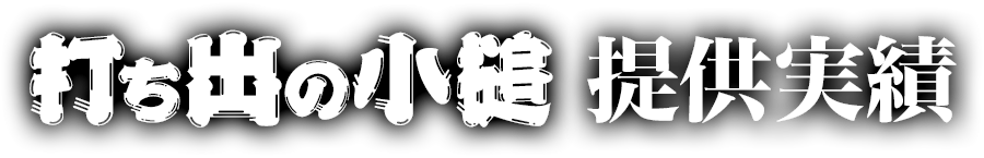 打ち出の小槌 提供実績